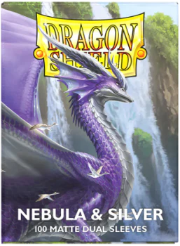 DRAGON SHIELD SLEEVES DUAL MATTE NEBULA AND SILVER 100CT